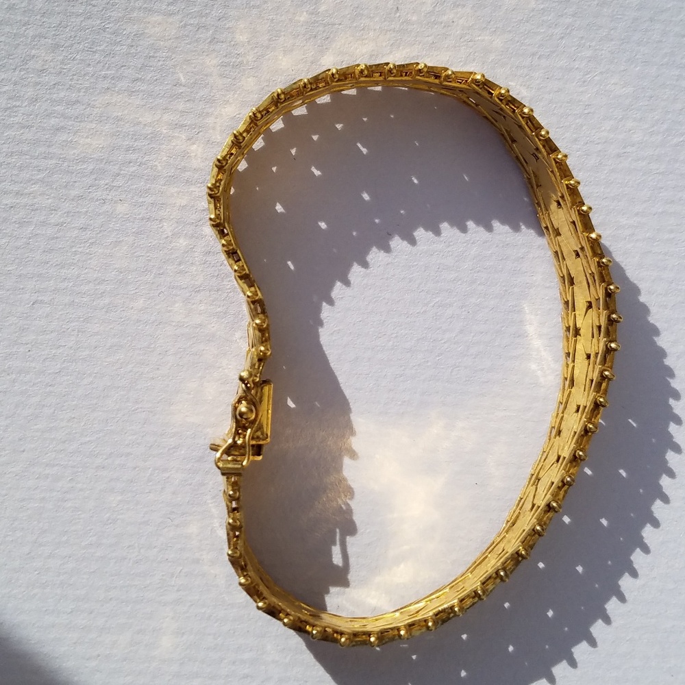 Sterling Silver Gold Plated Itaor Bracelet Vtg.